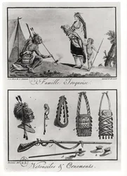 Iroquois family, arms and ornaments, from 